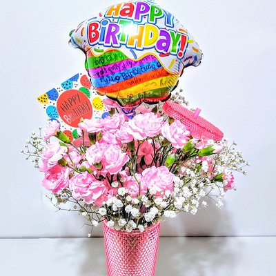 Flower Bouquet In Studded Tumbler Cup