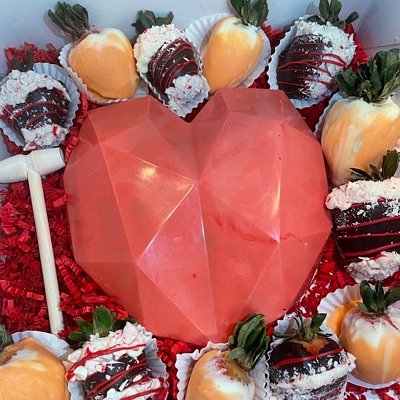Basic One Color Crack Heart with Candy Included