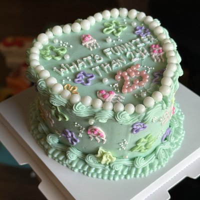 Mini 4” Custom Heart Cake