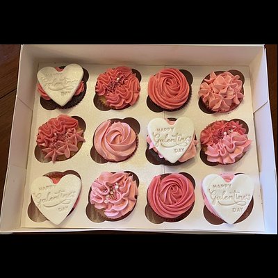 Valentine’s Or Galentines Cupcakes x12