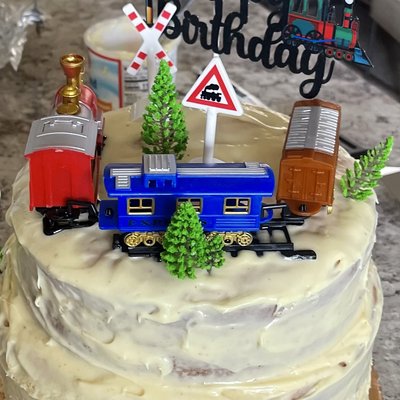 Lemon Cake With Trains