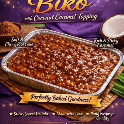 Biko With Coconut Caramel Topping