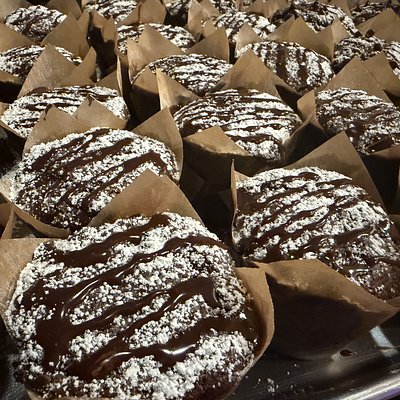 Midnight Nutella Dust Sourdough Muffins & 3 🍌Banana Foster Sourdough Muffins (6 Pack)