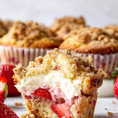 Homemade Muffins W/ Cheesecake Filling 