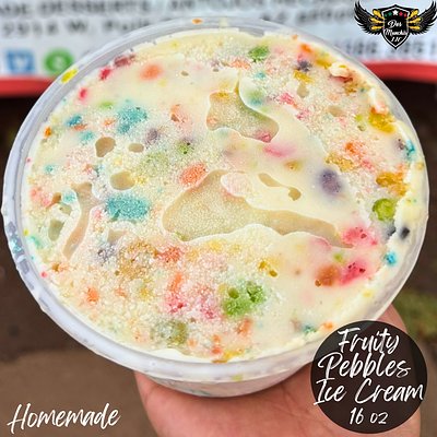 16 Oz Homemade Fruity Pebbles Ice Cream 