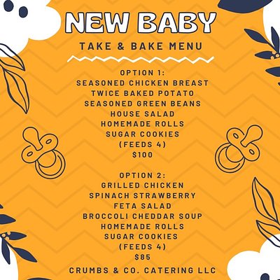 New Baby Take & Bake Option 1