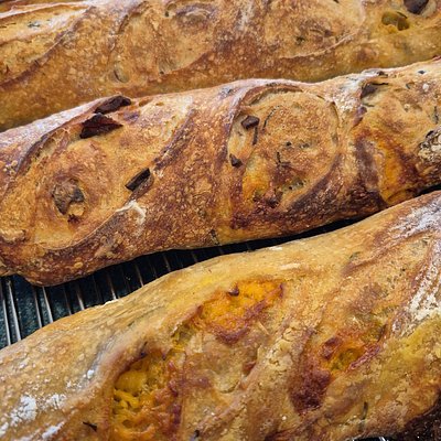 Sourdough Bacon, Cheese & Chives Baguette