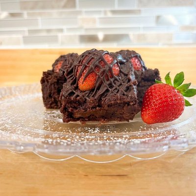 Chocolate Covered Strawberry Brownies 