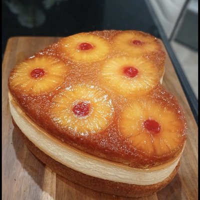 Pineapple Upside Down Cake With Cheesecake 