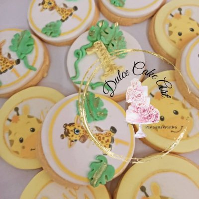 Fondant Cookies Giraffe Design 