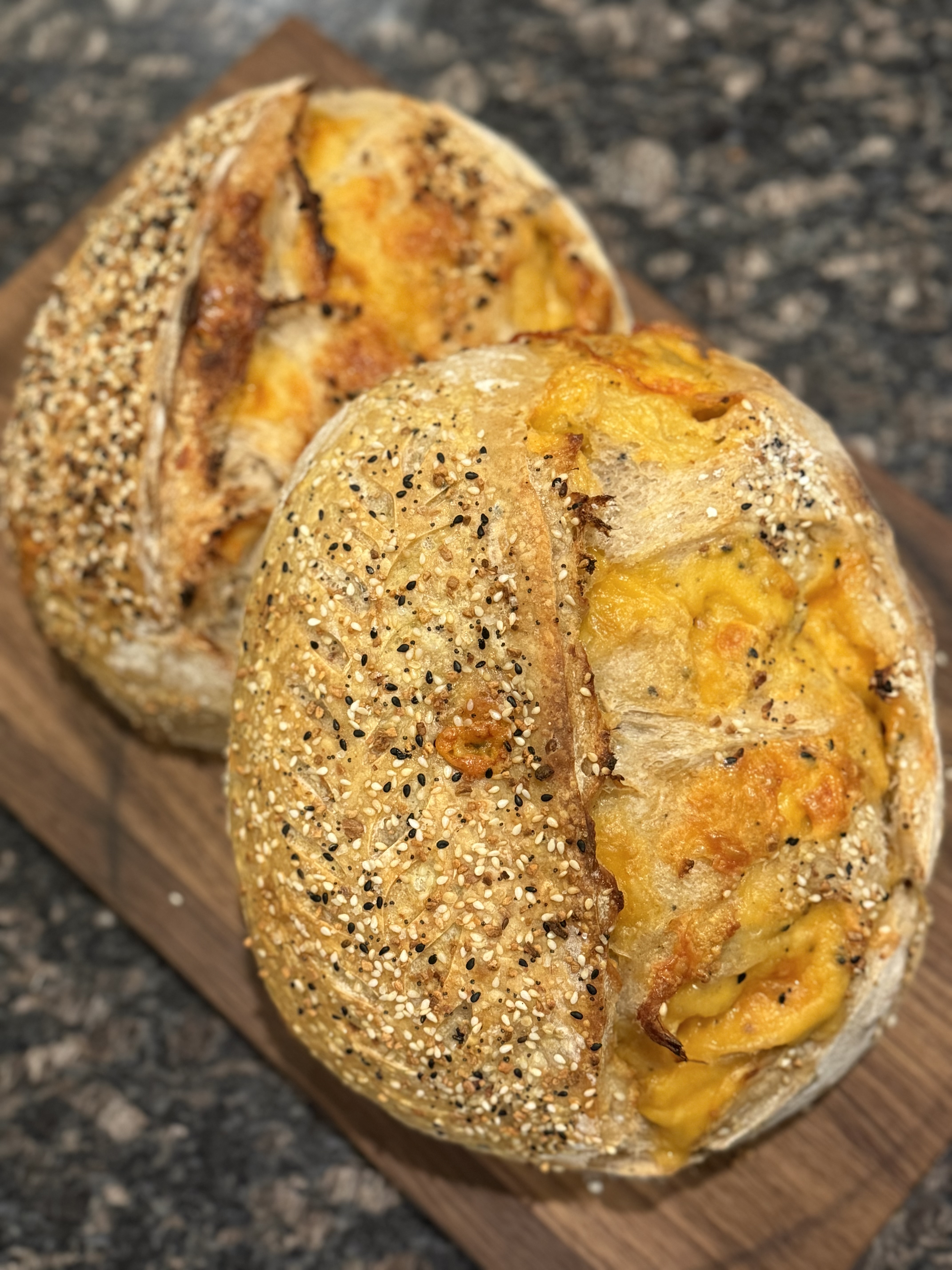 Everything, Cheddar, Hot Honey Sourdough
