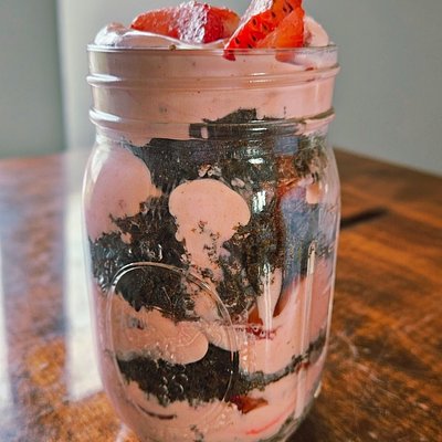 Chocolate Strawberry Cheesecake Jar