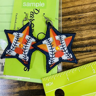 Astros-Star Shape “H”-Navy Thread