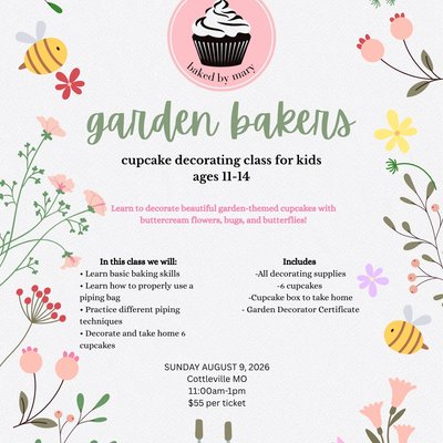 Kids Cupcake Decorating Class Ages 11-14