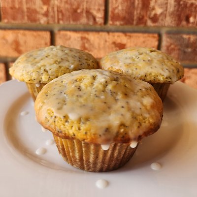 Sourdough Lemon Poppyseed Muffins