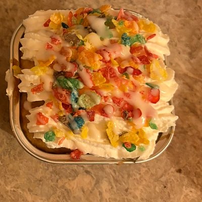 Tres Leches Cake (Fruity Pebbles)