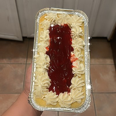 Strawberry With Homemade Whipped Cream Topping - Individual 