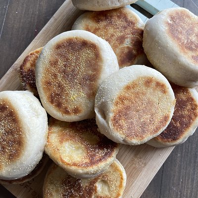 6 Organic Sourdough English Muffins 