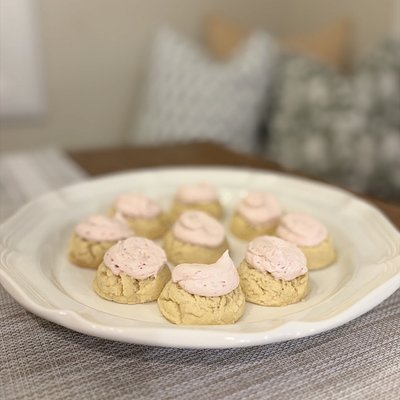 Classic Thumbprint Cookies w/ Strawberry Buttercream