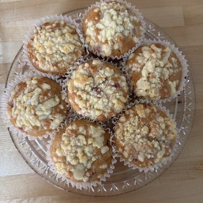Strawberry & White Chocolate Chip Muffins - 4 Pack