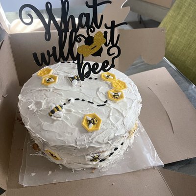 Lemon Gender Reveal Cake
