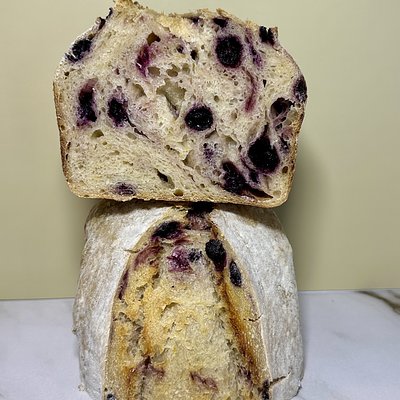 Blueberry Lemon Sourdough Artisan Loaf