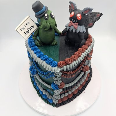 8" 3 Layer Heart Tall Serves 30 - 36