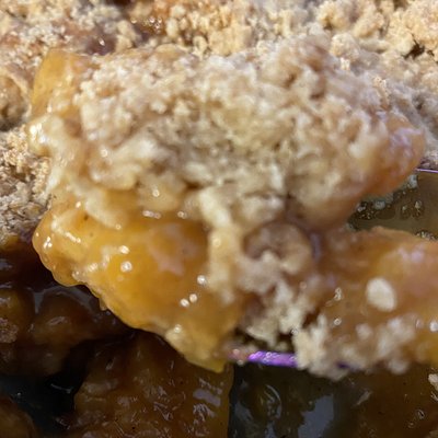 Full Size Peach Cobbler.