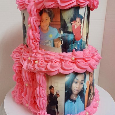 2 Tier Custom Heart Cake 3 Layers 