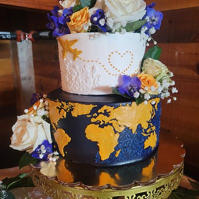 6" & 10" Two Tiered Round (55 Servings+)