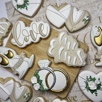 Custom Decorated Wedding/Shower Sugar Cookies