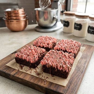 Chocolate Covered Strawberry Brownie 