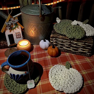 Pumpkin Coasters (Set Of 4) 