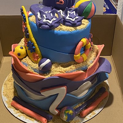 Beach Theme Cake