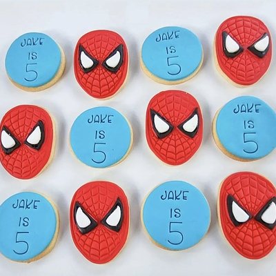 Spiderman Birthday Cookies