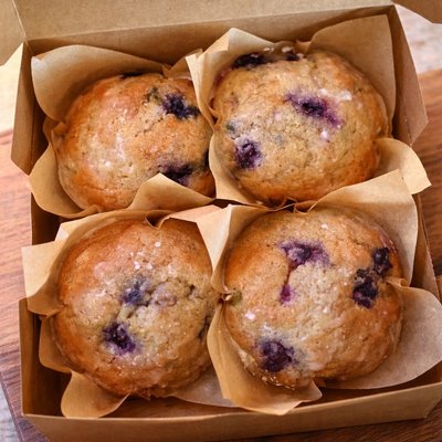 Blueberry Lemon Glaze Muffins - 4 Pack