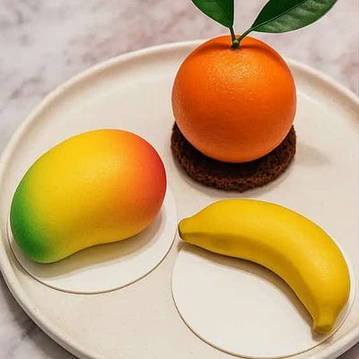 3 Piece Fruit Shaped Dessert