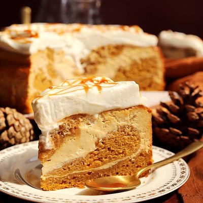 Pumpkin Cheesecake Cake
