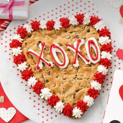 Heart Shaped Cookie Cake