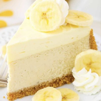 Banana Cream Cheesecake Slice