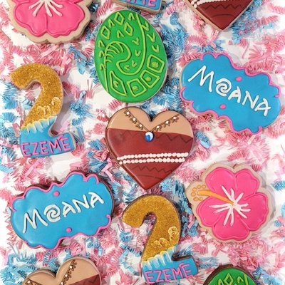 Moana Birthday Sugar Cookies