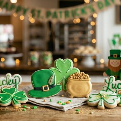 Lucky Royal Icing Sugar Cookies