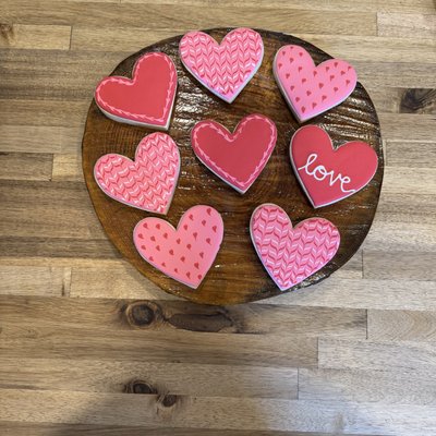 1 dozen assorted heart cookies