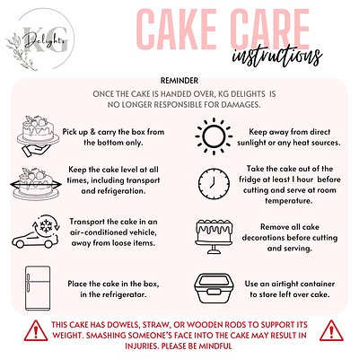 Cake Care Instructions 