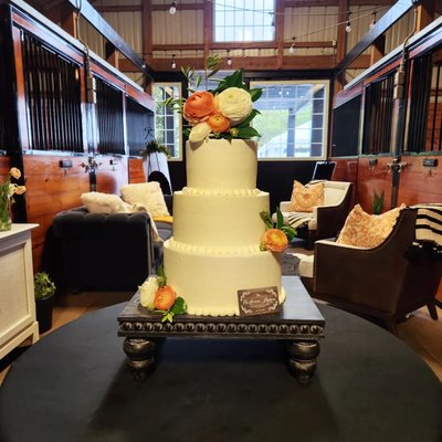 Rustic Black Cake Stand 12x16 *Rental*