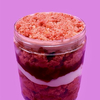 Strawberry Crunch Cake Jar