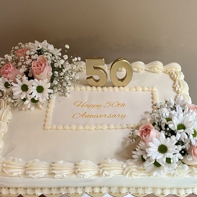 1/2 Sheet Cake (feeds 50-60)