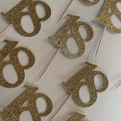 Glitter Cupcake Toppers 