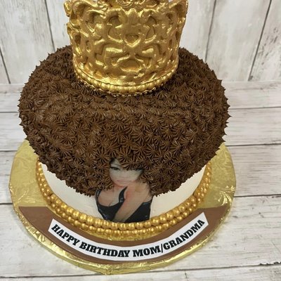 Afro Lady Cake 