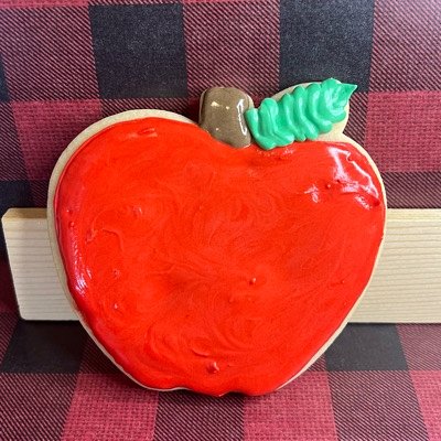 3in Teacher Apple Cookie with Name 
